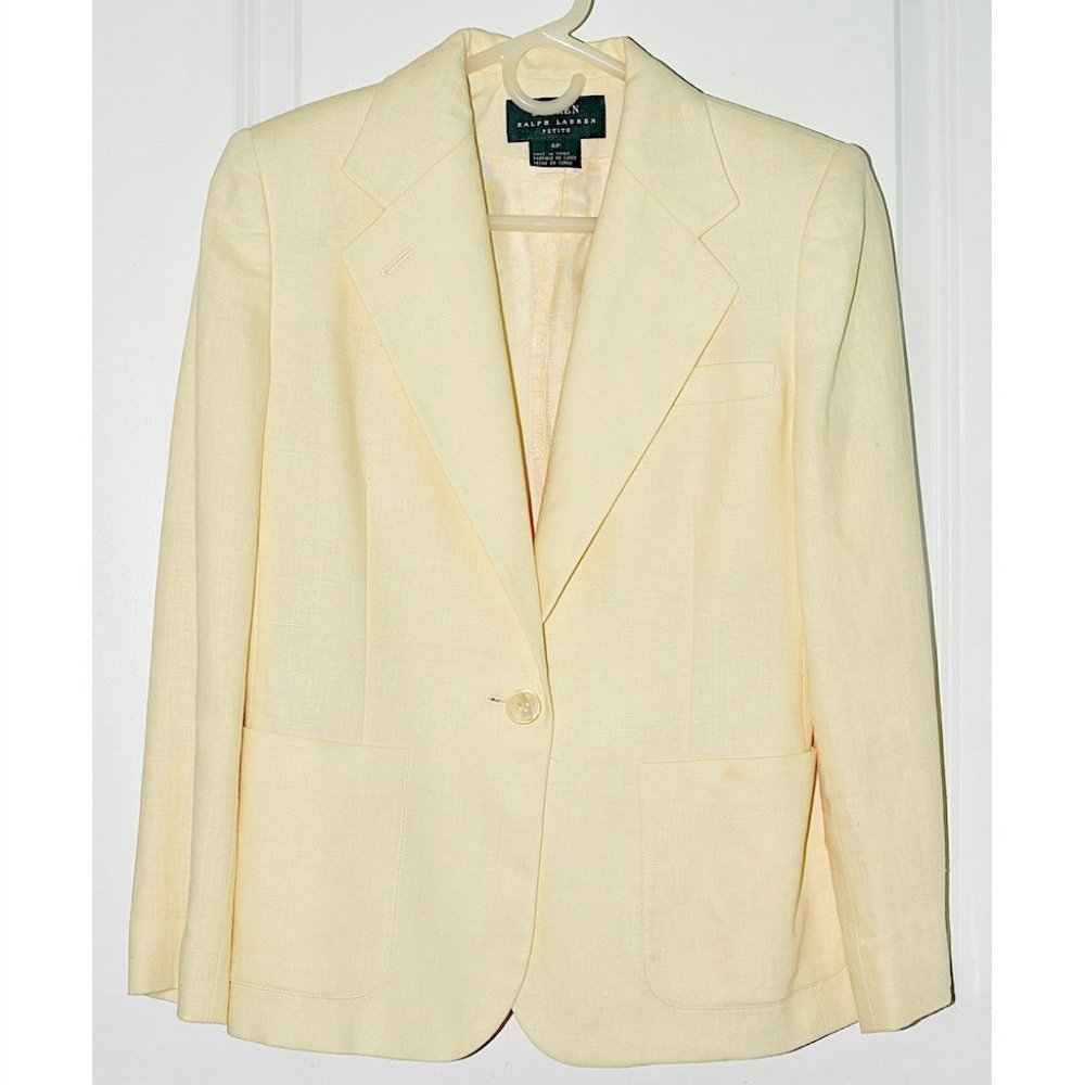 Lauren Ralph Lauren Vintage 90s Linen Blazer